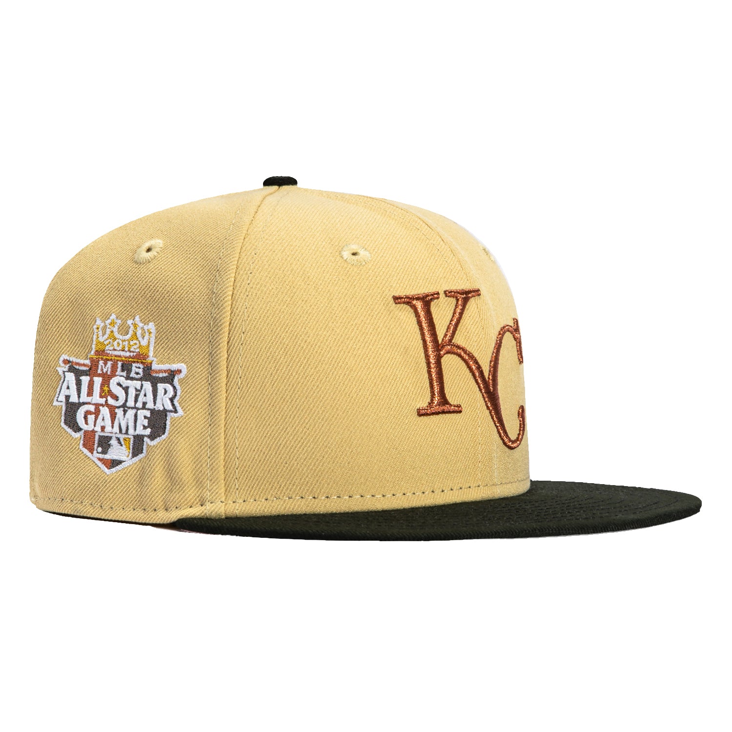 New Era 59Fifty Kansas City Royals 2012 All Star Game Patch Hat - Tan, Black, Metallic Copper