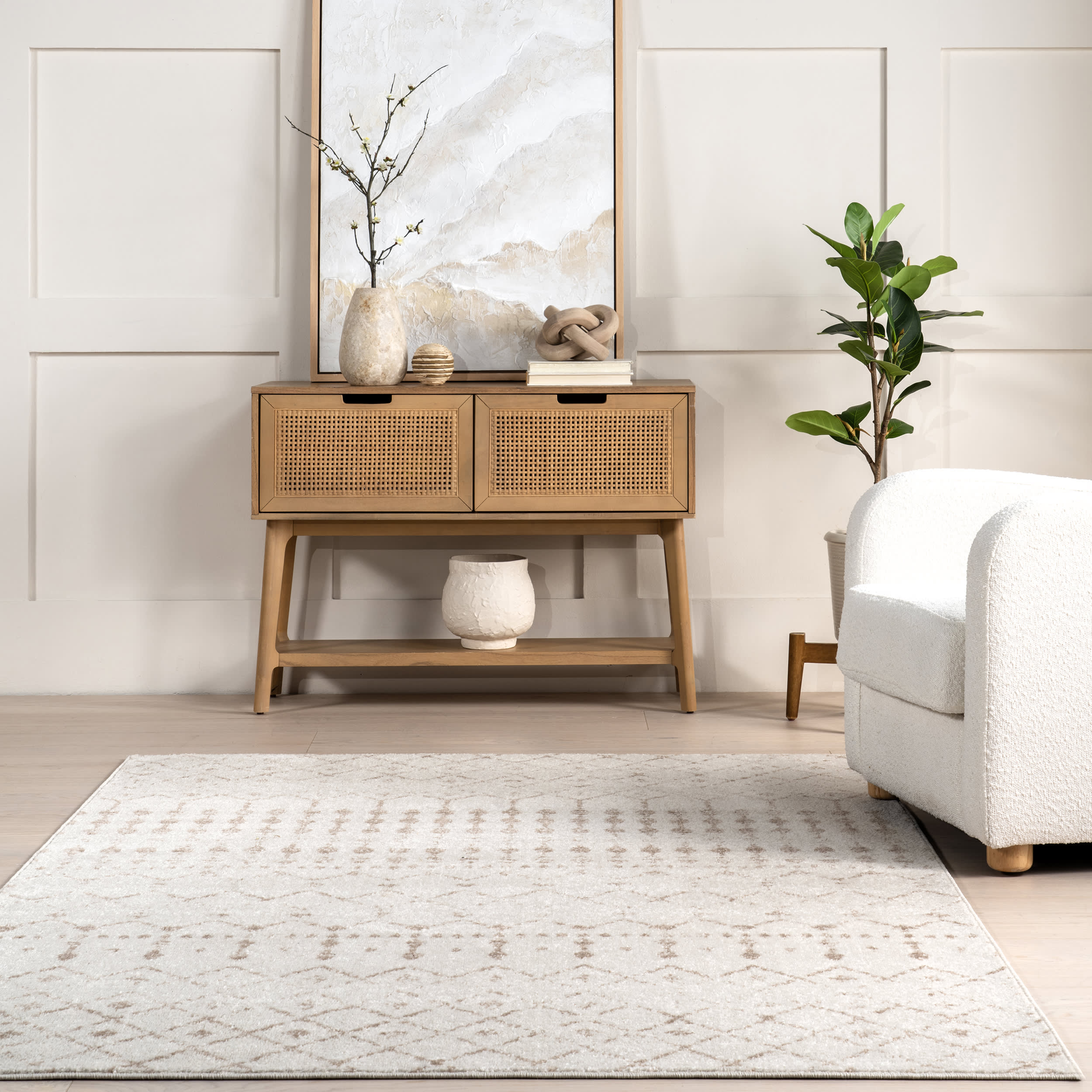 Moroccan Trellis Rug | Neutral