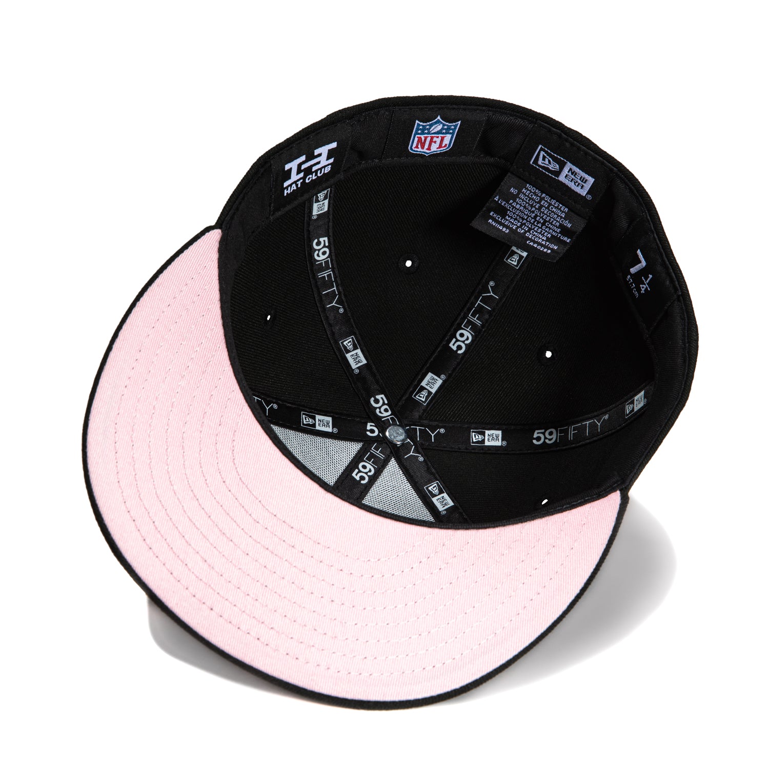 New Era 59Fifty Las Vegas Raiders Logo Patch Word Hat - Black, Metallic Silver