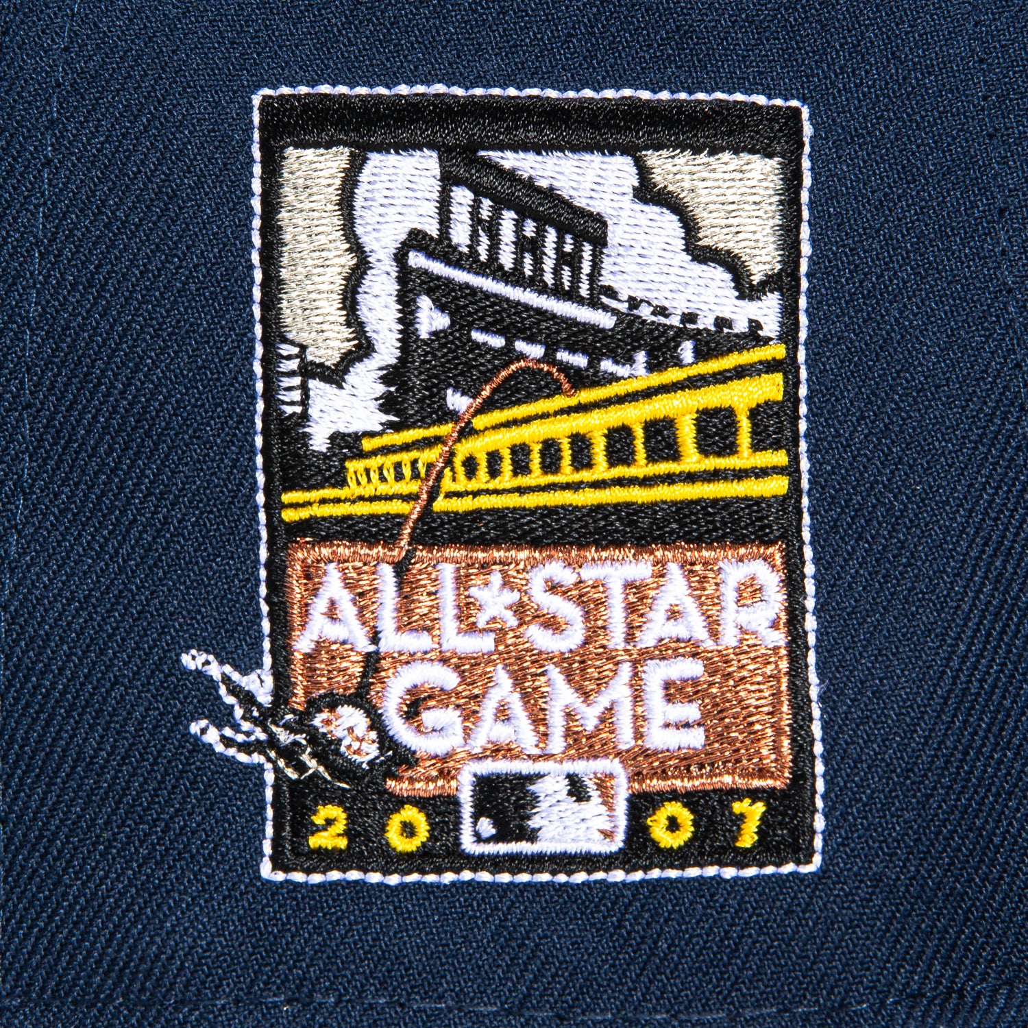 New Era 59Fifty San Francisco Giants 2007 All Star Game Patch Script Hat - Navy, Black, Yellow