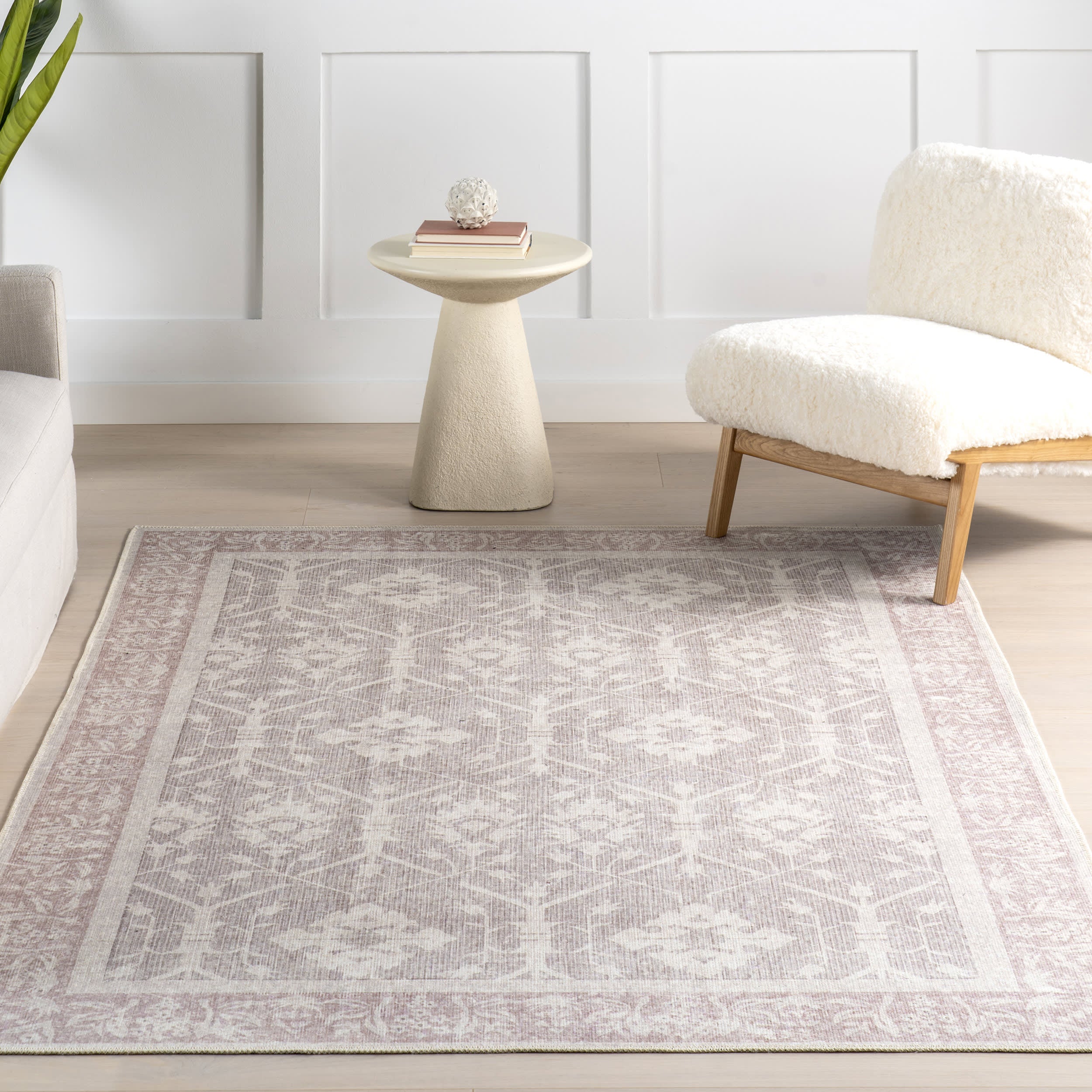 Arlet Medallion Washable Rug | Taupe