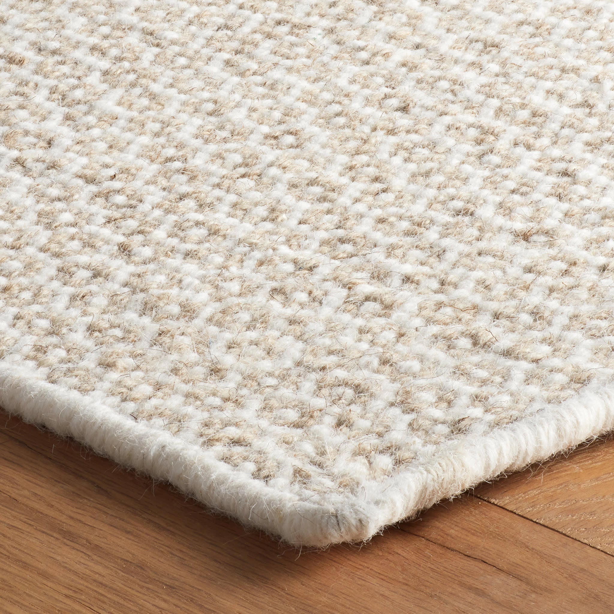 Honeycomb Natural Handwoven Wool Rug