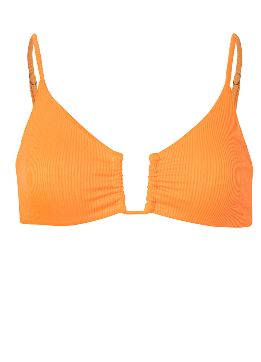 Maaji Neon Orange Bia U Wire Bralette Bikini Top