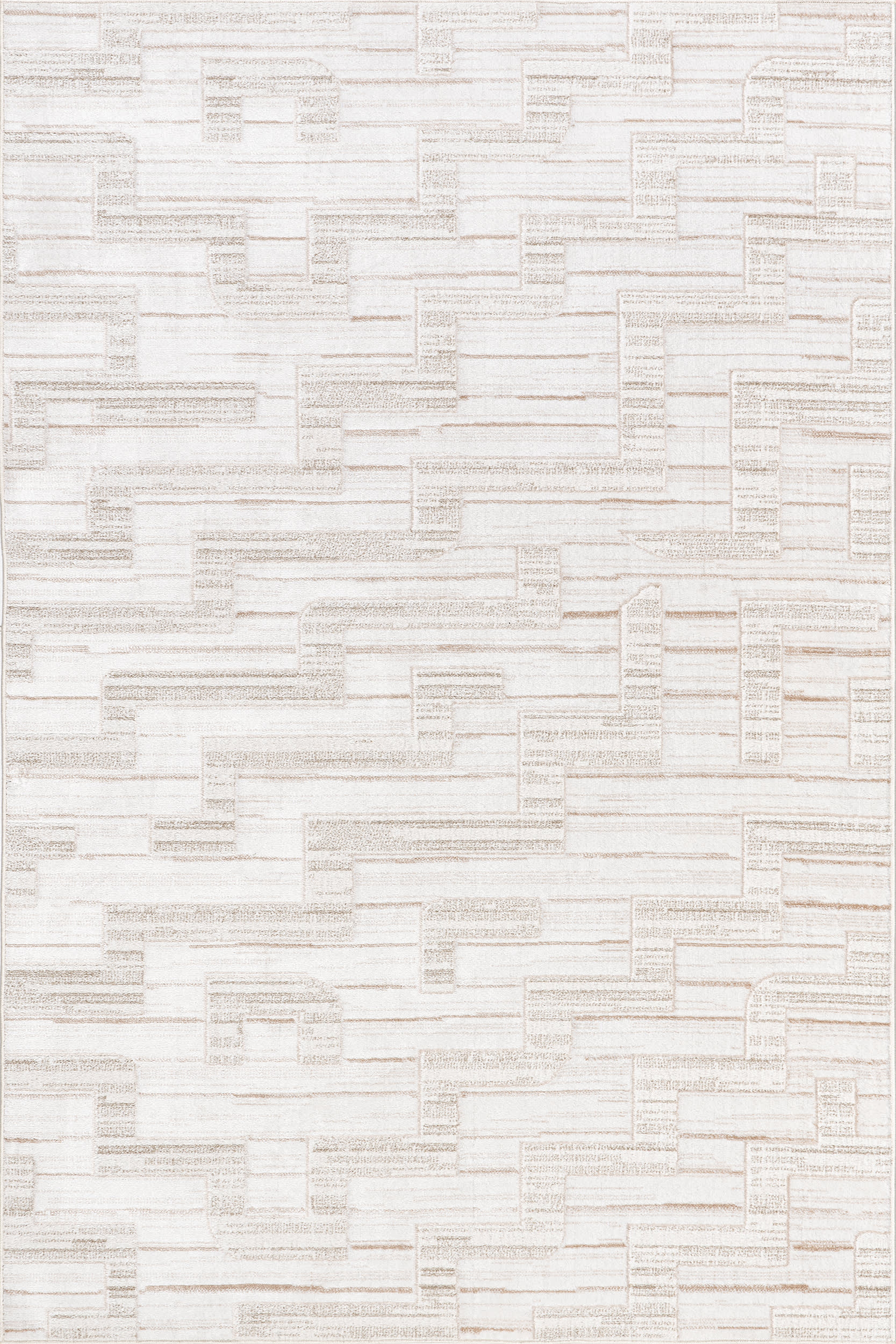 Chana Geometric Washable Rug | Ivory