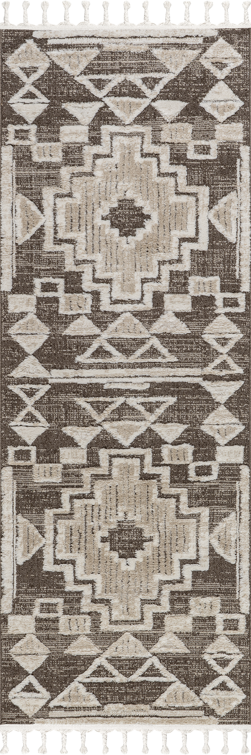 Gatsby Southwestern Tasseled Rug | Brown