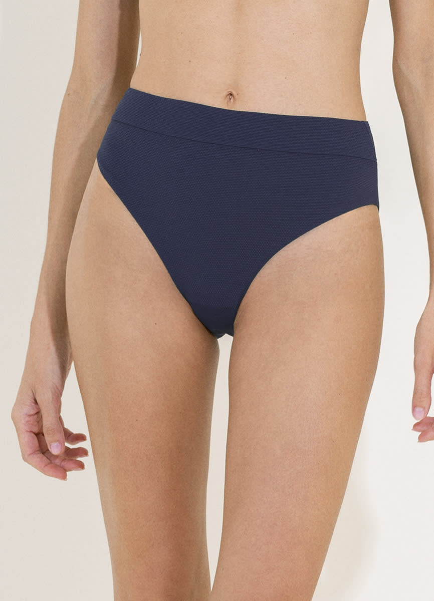 Maaji Blue Spruce Suzy Q High Rise/High Leg Bikini Bottom