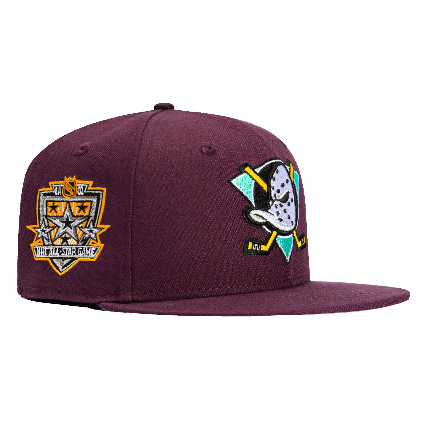 New Era 59Fifty Anaheim Ducks 2002 All Star Game Patch Hat - Maroon