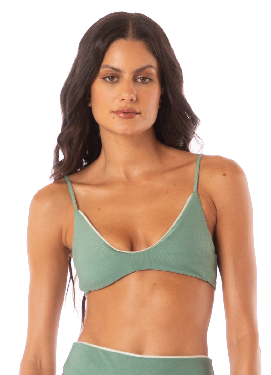 Maaji Shamrock Green Creta Classic Bralette Bikini Top