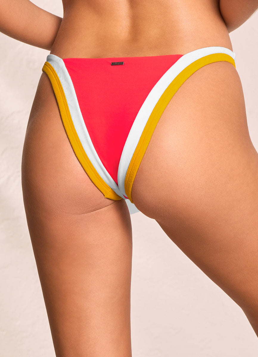 Maaji Cherry Red Trinity Double V Bikini Bottom