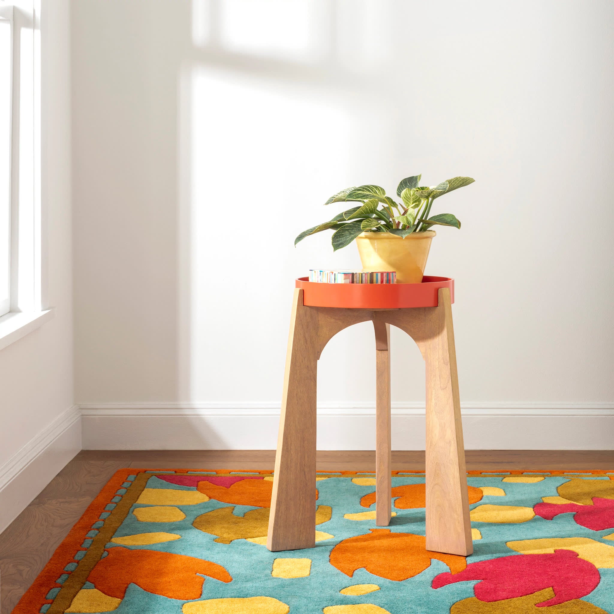 Happy Flower Autumn Hand Tufted Wool Rug