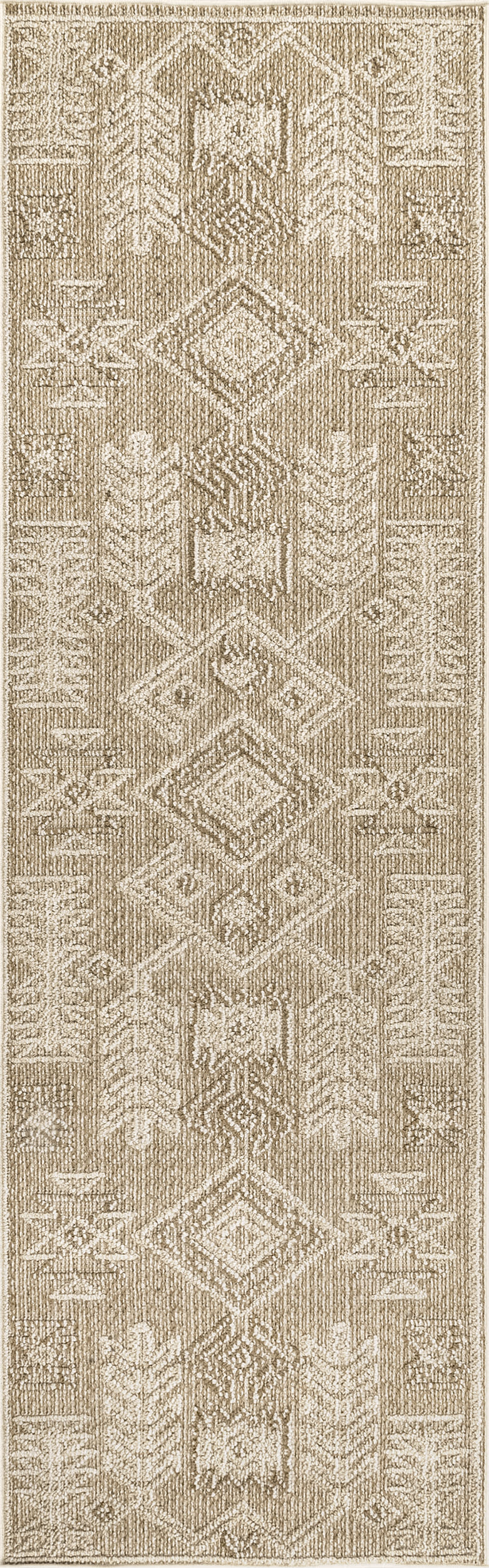 Yara Textured Symbolic Rug | Beige