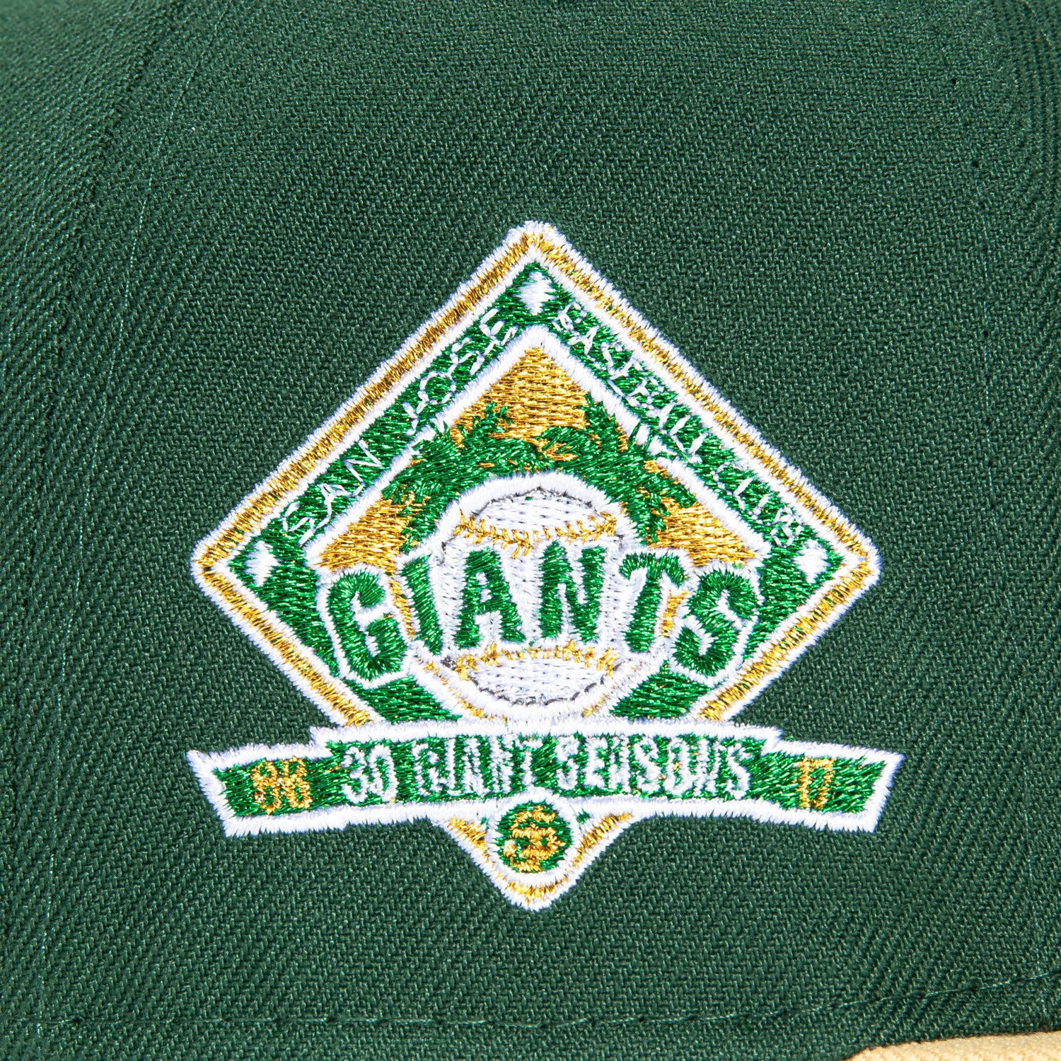 New Era 59Fifty San Jose Giants 30th Anniversary Patch Hat - Green, Tan