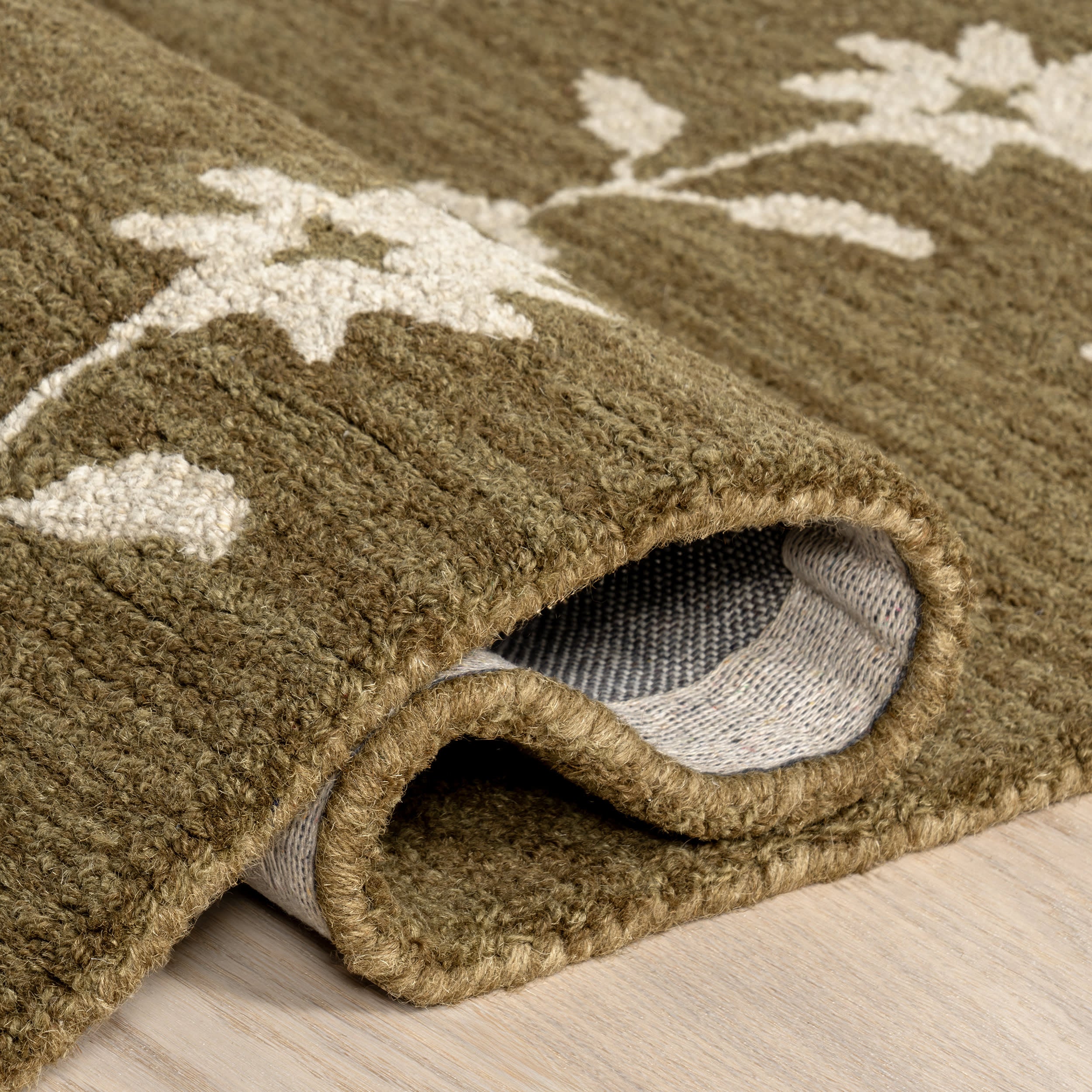 Ella Wool Rug | Olive Green