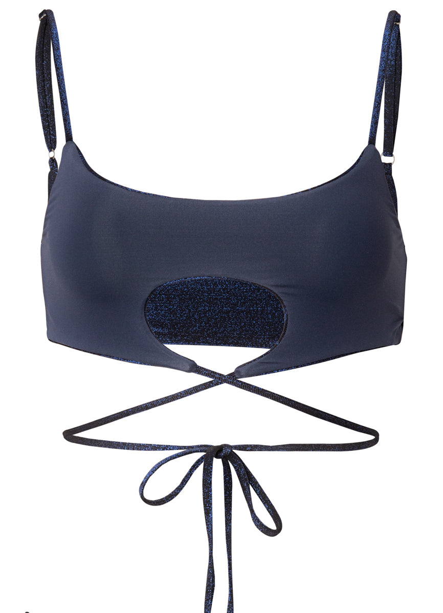 Maaji Midnight Blue Maylee Sporty Bralette Bikini Top