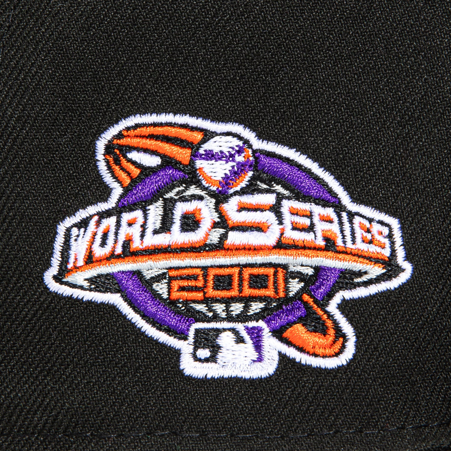 New Era 59Fifty Cool Fashion Arizona Diamondbacks 2001 World Series Patch Snake Head Hat - Black, Purple, Orange