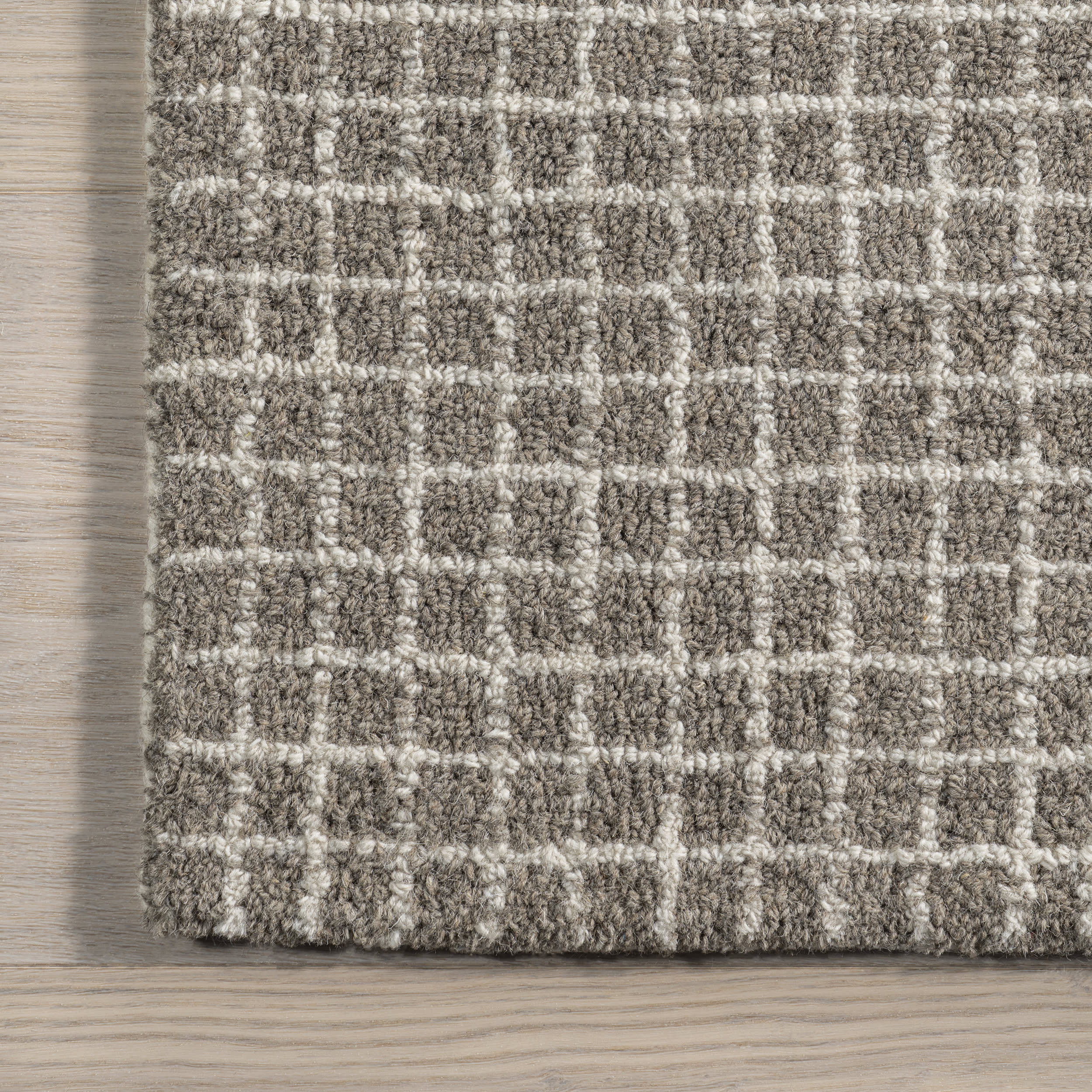 Melrose Checked Rug | Grey