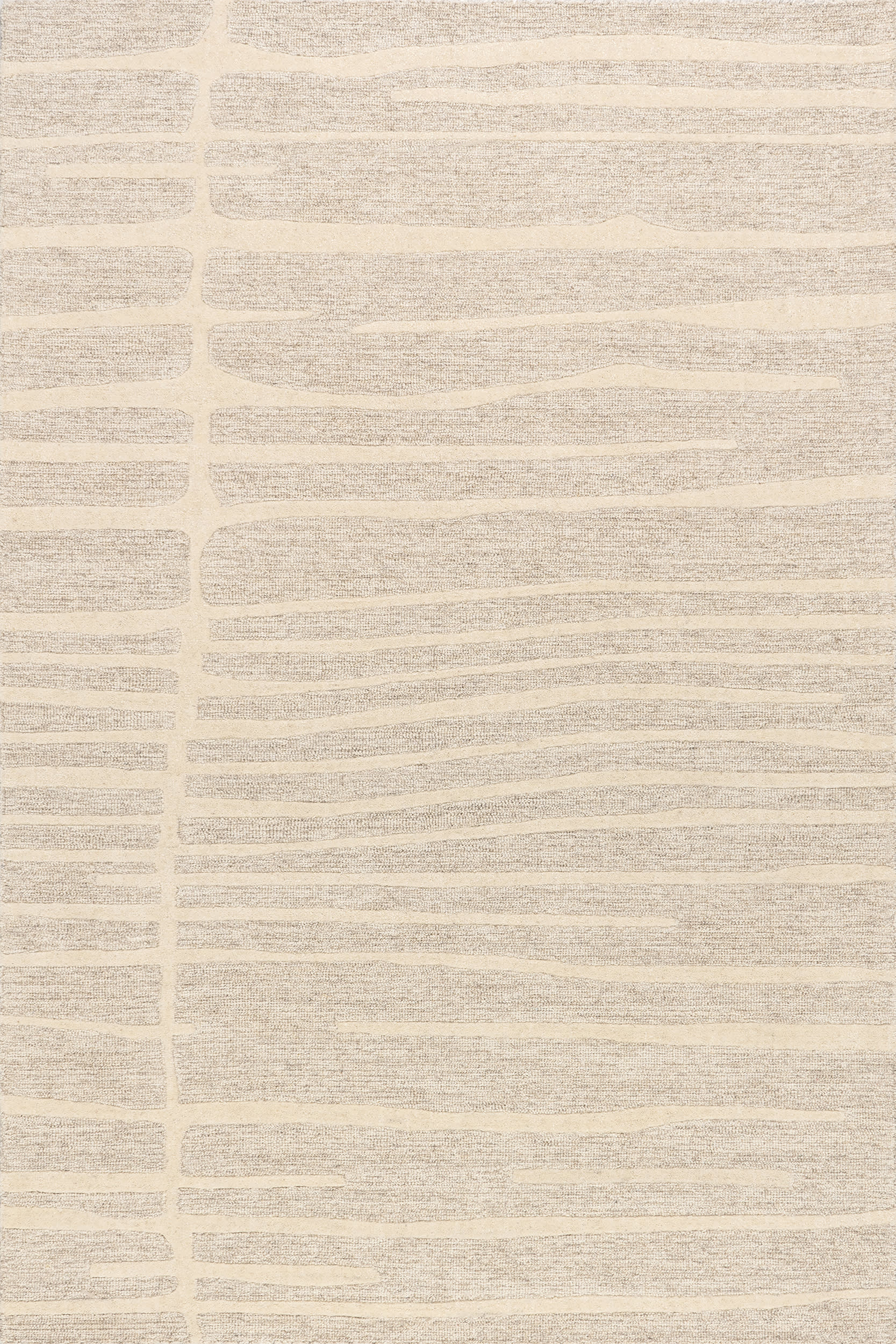 Parsa Striped Wool Rug | Beige