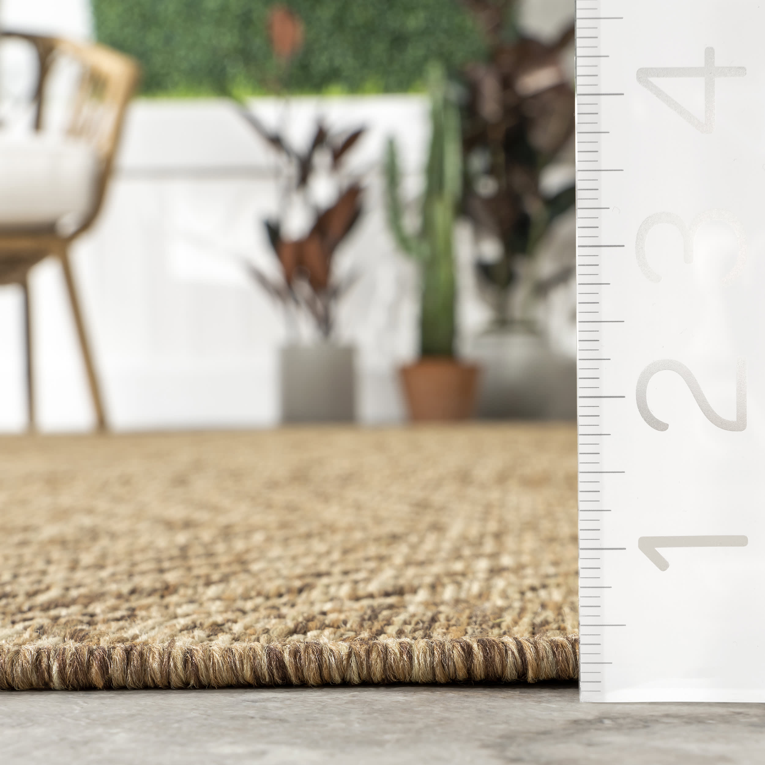 Iris Totem Indoor/Outdoor Flatweave Rug | Light Brown