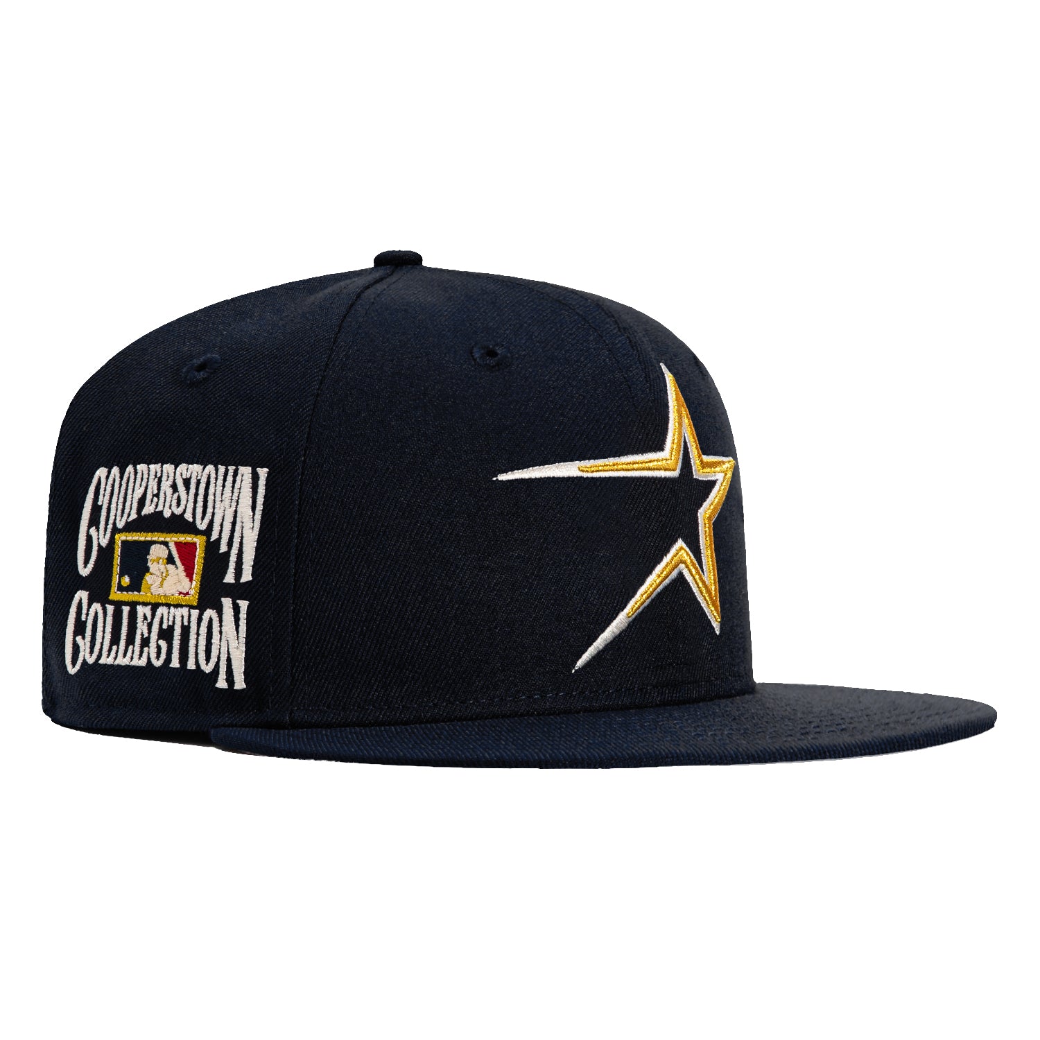 New Era 59Fifty Houston Astros Cooperstown Collection Patch Hat - Navy