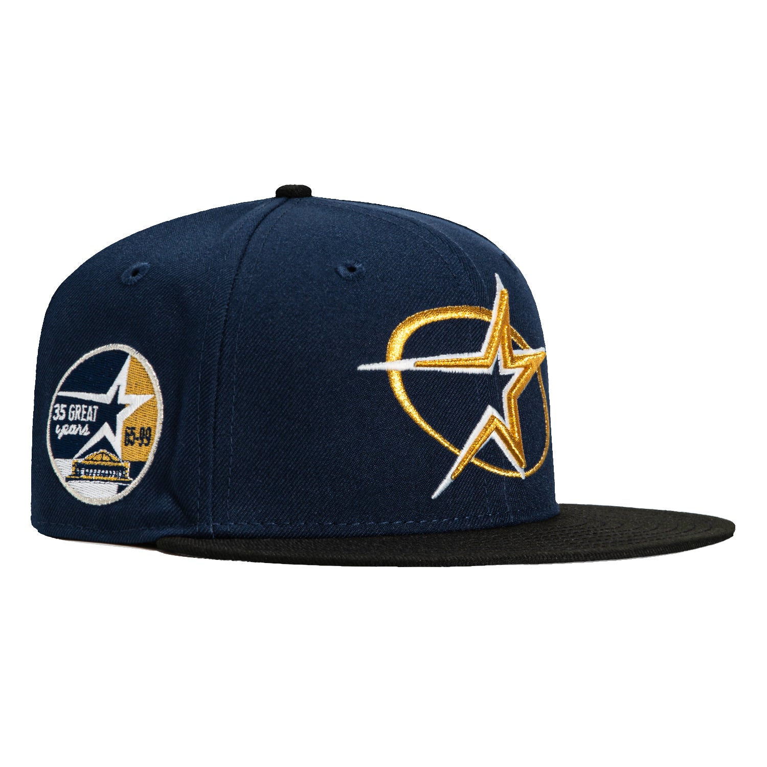 New Era 59Fifty Houston Astros 35th Anniversary Stadium Patch BP Hat - Navy, Black