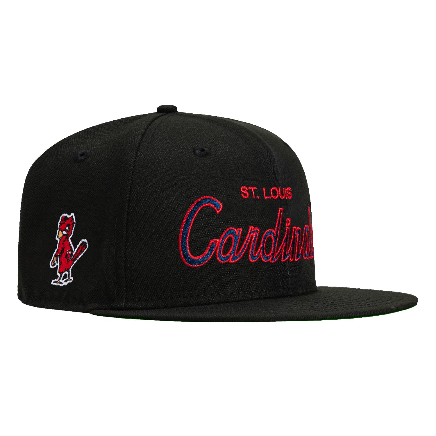 New Era 59Fifty St Louis Cardinals Logo Patch Script Hat - Black