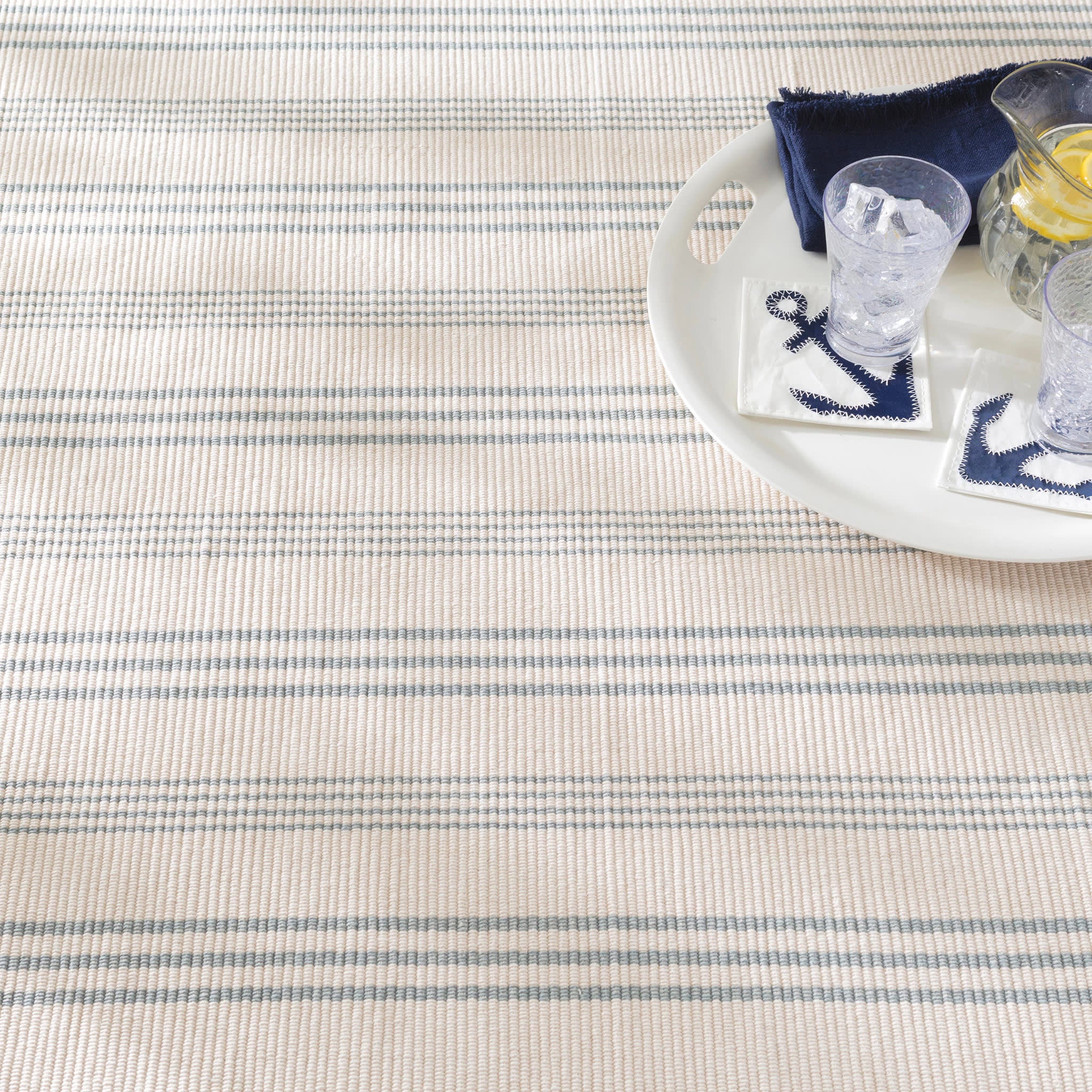 Swedish Stripe Handwoven Cotton Rug