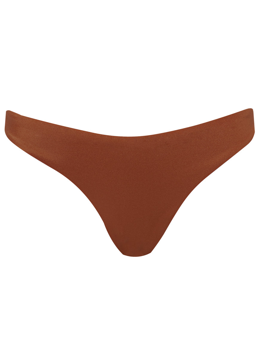 Maaji Satin Umber Sublimity Regular Rise Classic Bikini Bottom