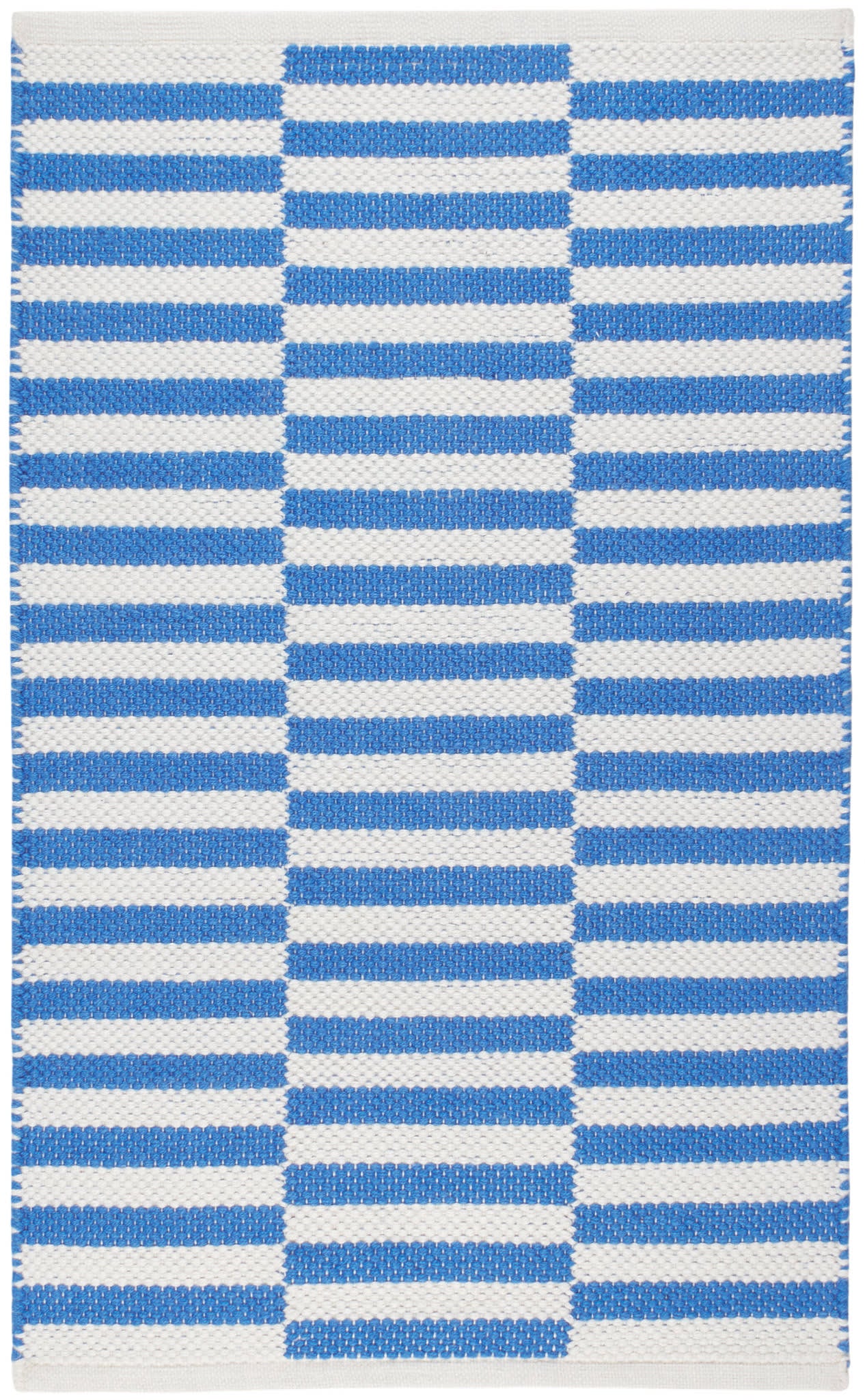 Sailing Stripe French Blue Handwoven Indoor/Outdoor Rug