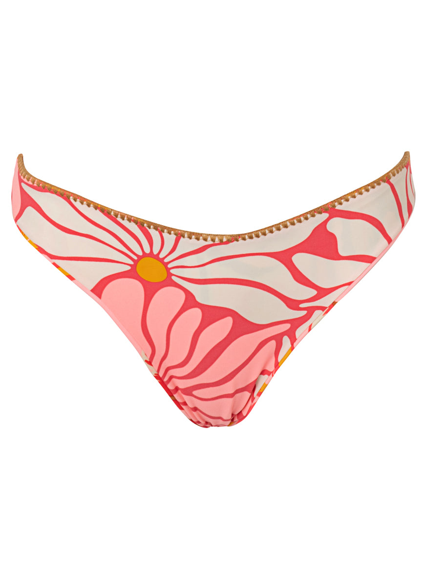 Maaji Pink Palms Sublimity Regular Rise Classic Bikini Bottom