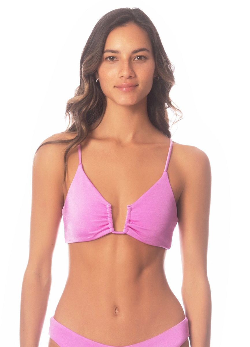 Maaji Fondant Pink Bia U Wire Bralette Bikini Top