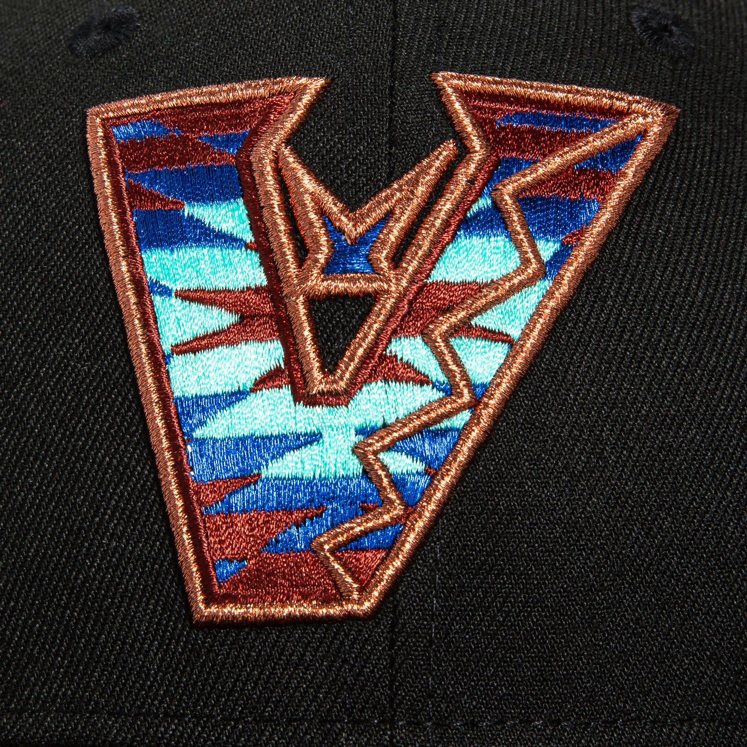 New Era 59Fifty Arizona Diamondbacks 25th Anniversary Patch Upside Down A Swatch Fill Hat - Black, Brown