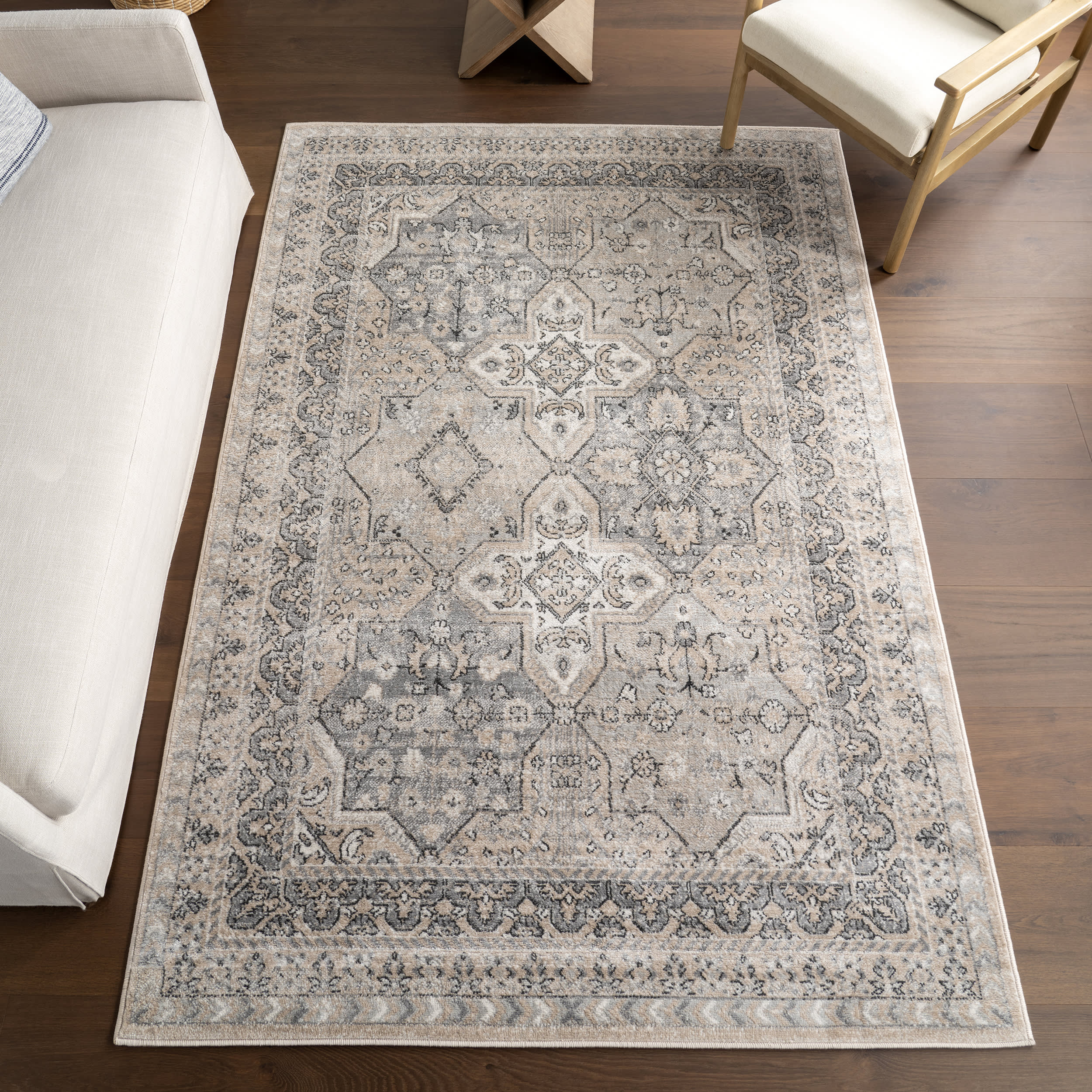 Aliza Medallion Rug | Grey