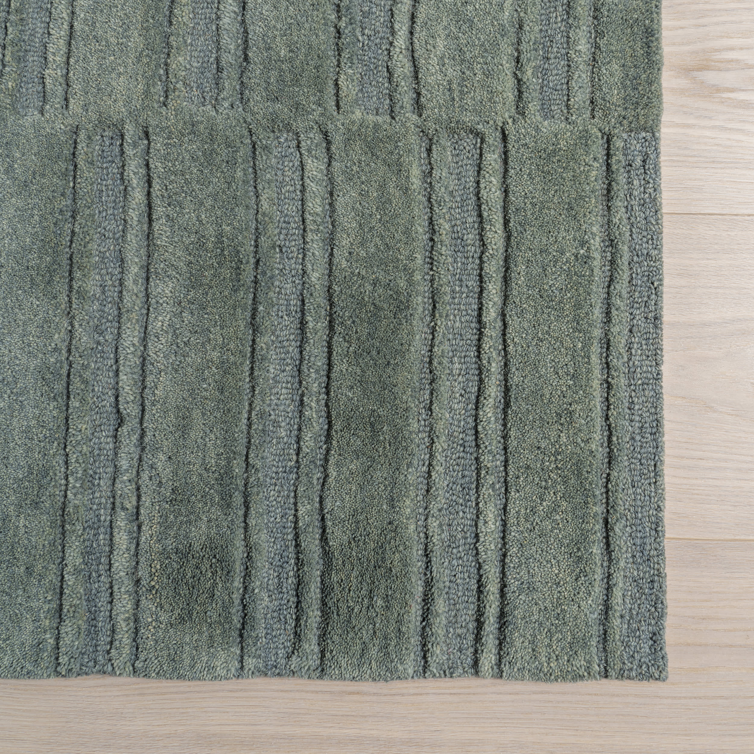 Starke Broken Stripe Wool Rug | Hunter Green