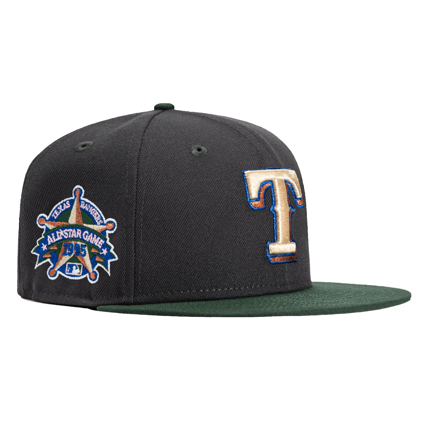 New Era 59Fifty Texas Rangers 1995 All Star Game Patch Hat - Graphite, Green