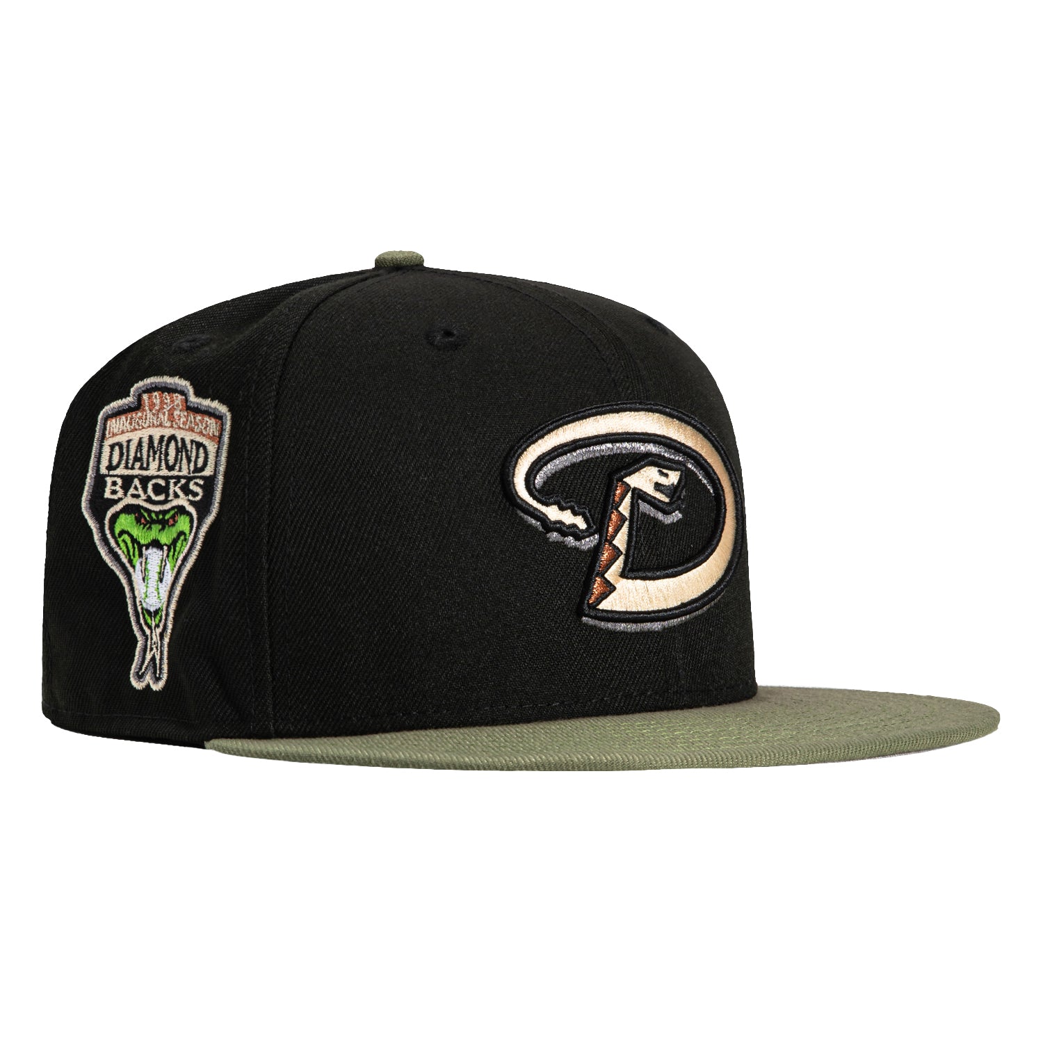 New Era 59Fifty Arizona Diamondbacks D Inaugural Patch -  Black, Olive