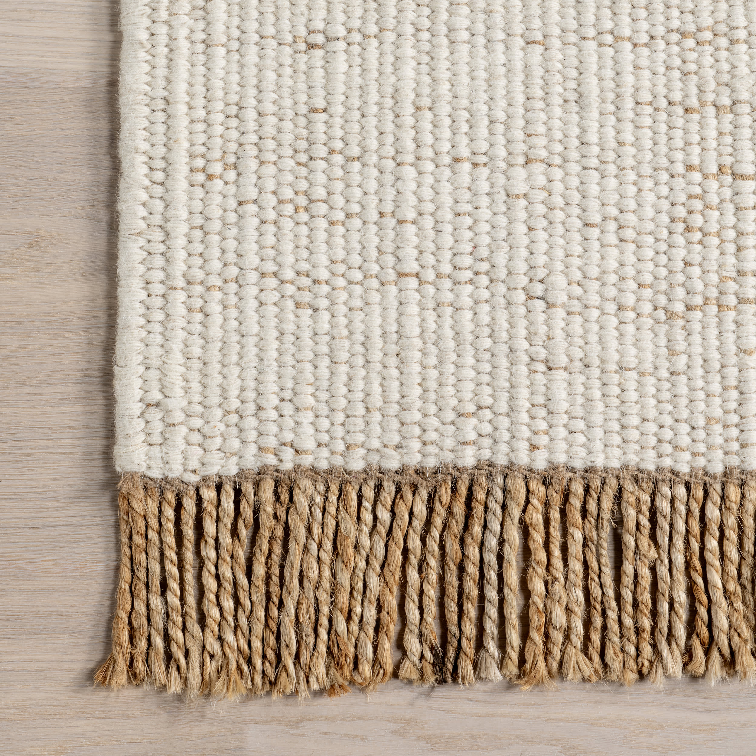 Belinda Striped Fringed Rug | Mint Green