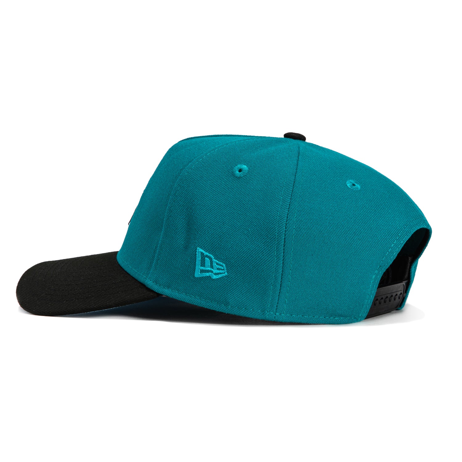 New Era 9Forty A-Frame San Jose Sharks Logo Patch Snapback Hat - Teal, Black