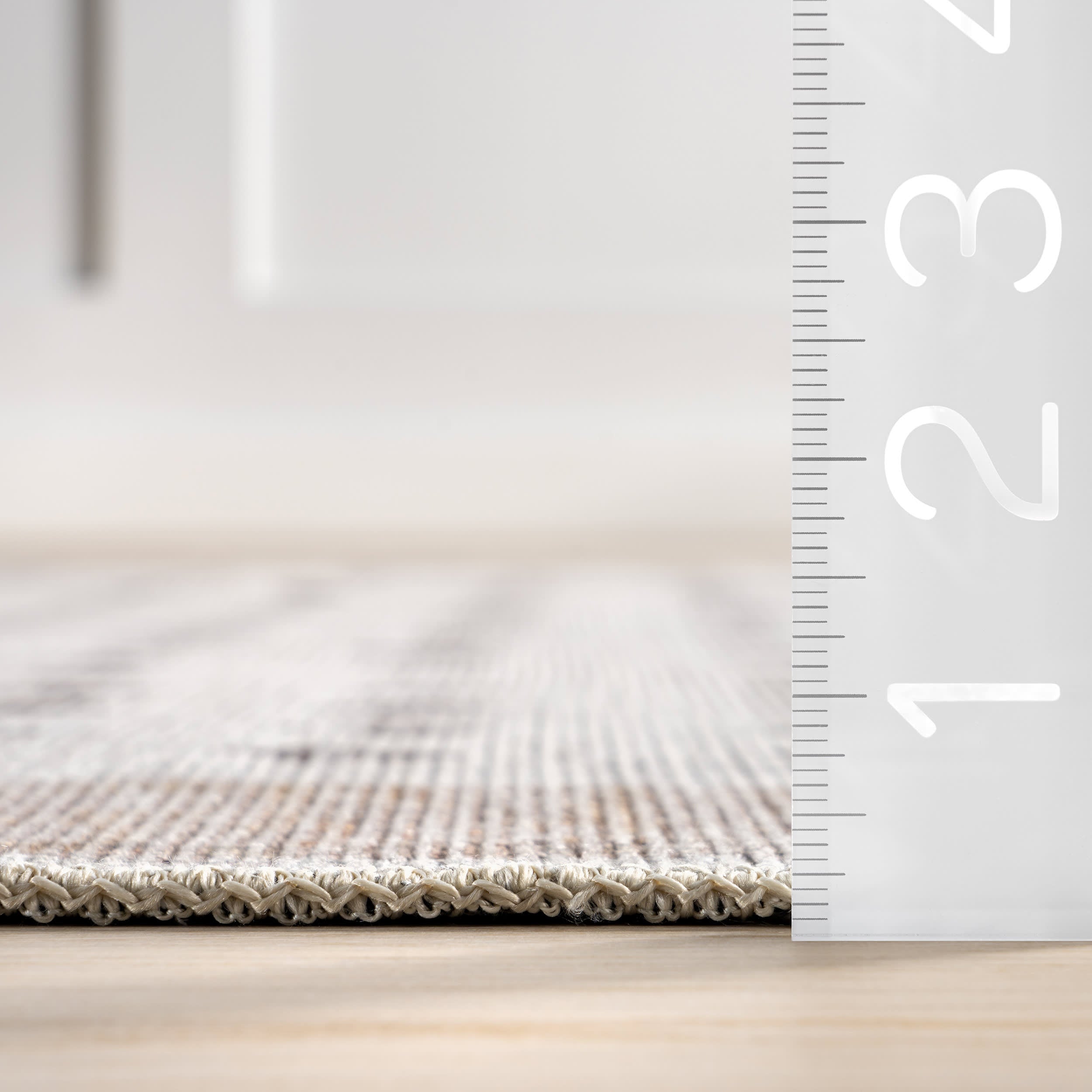 Sol Small Cross Washable Rug | Taupe