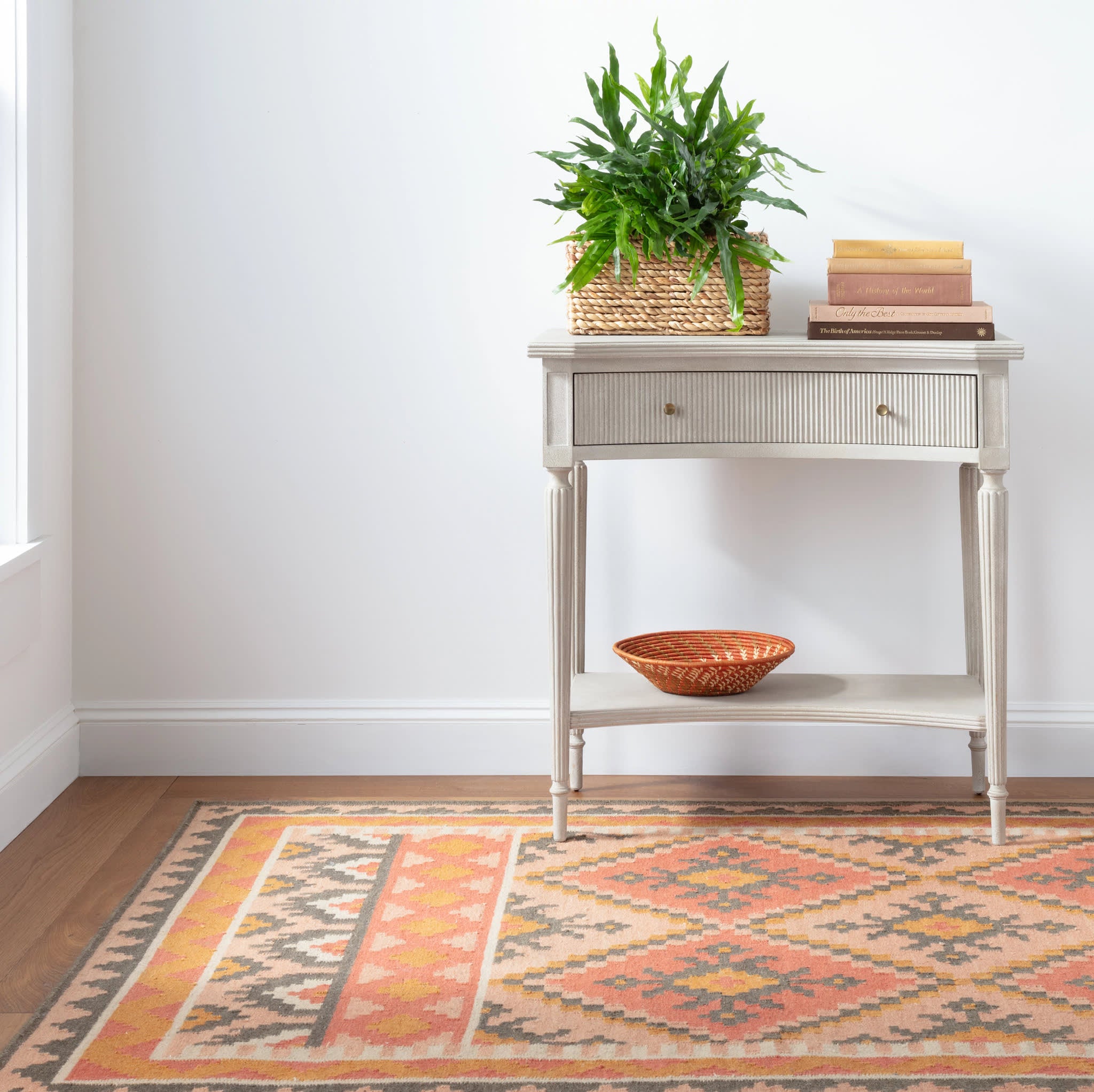 Reed Kilim Handwoven Wool Rug