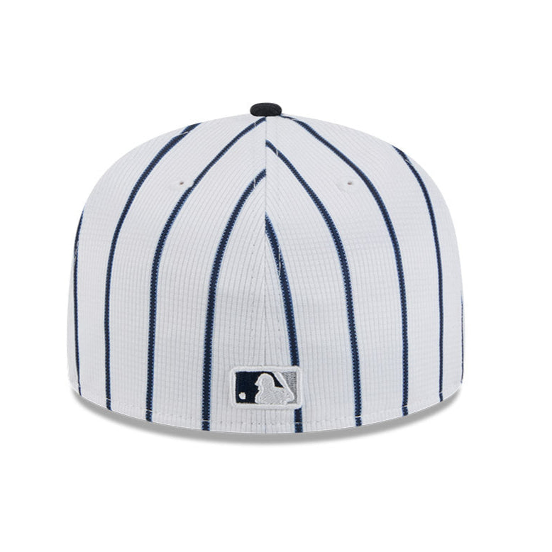 New Era 59Fifty New York Yankees 2025 Spring Training Patch Pinstripe Hat - White, Navy