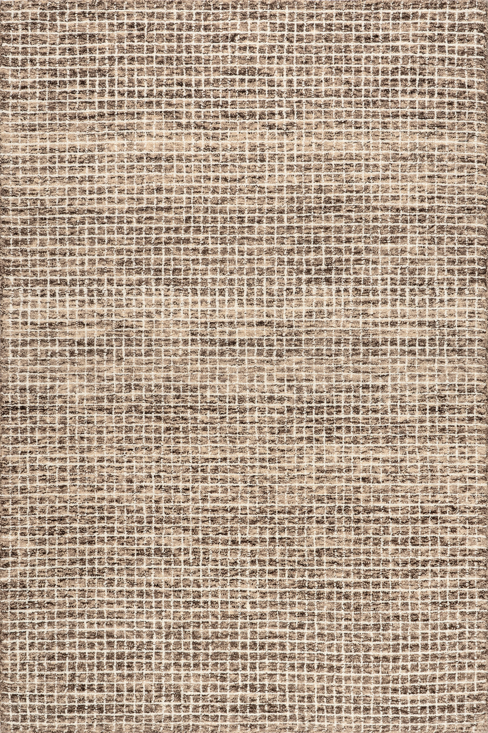 Melrose Checked Rug | Brown