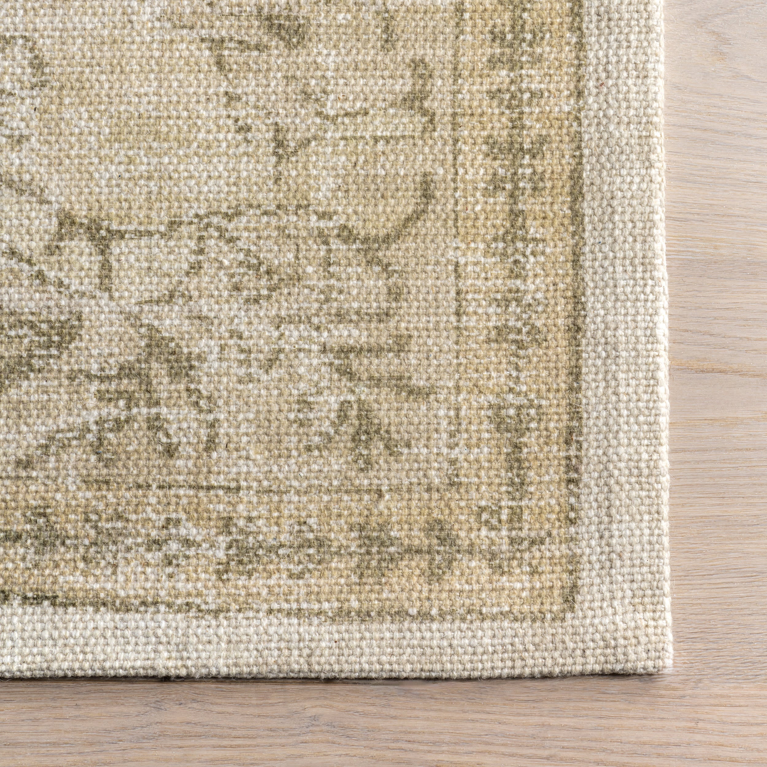 Castellan Medallion Wool and Cotton Rug | Beige