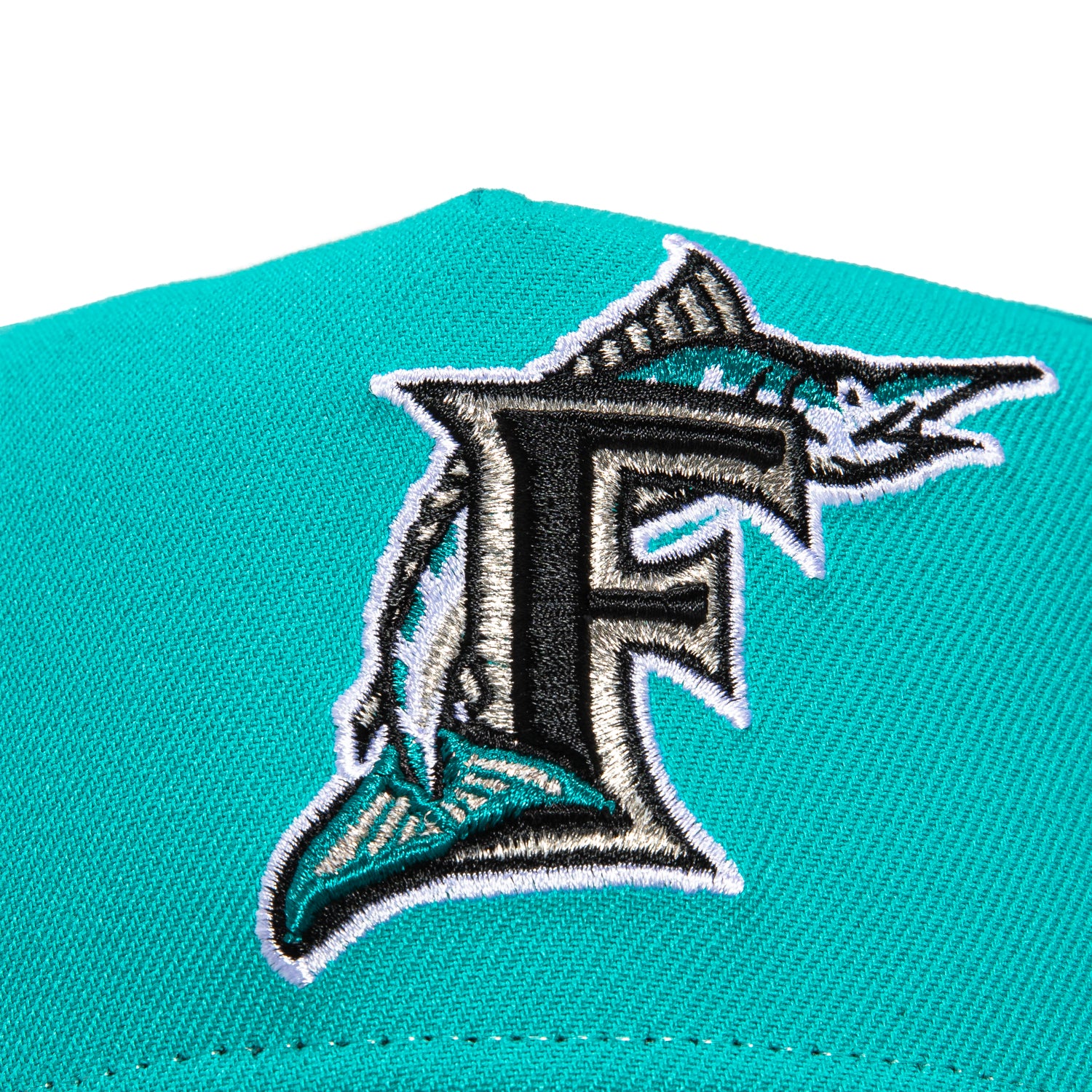 New Era 9Forty A-Frame Miami Marlins Snapback OTC Rail Hat - Black, Teal