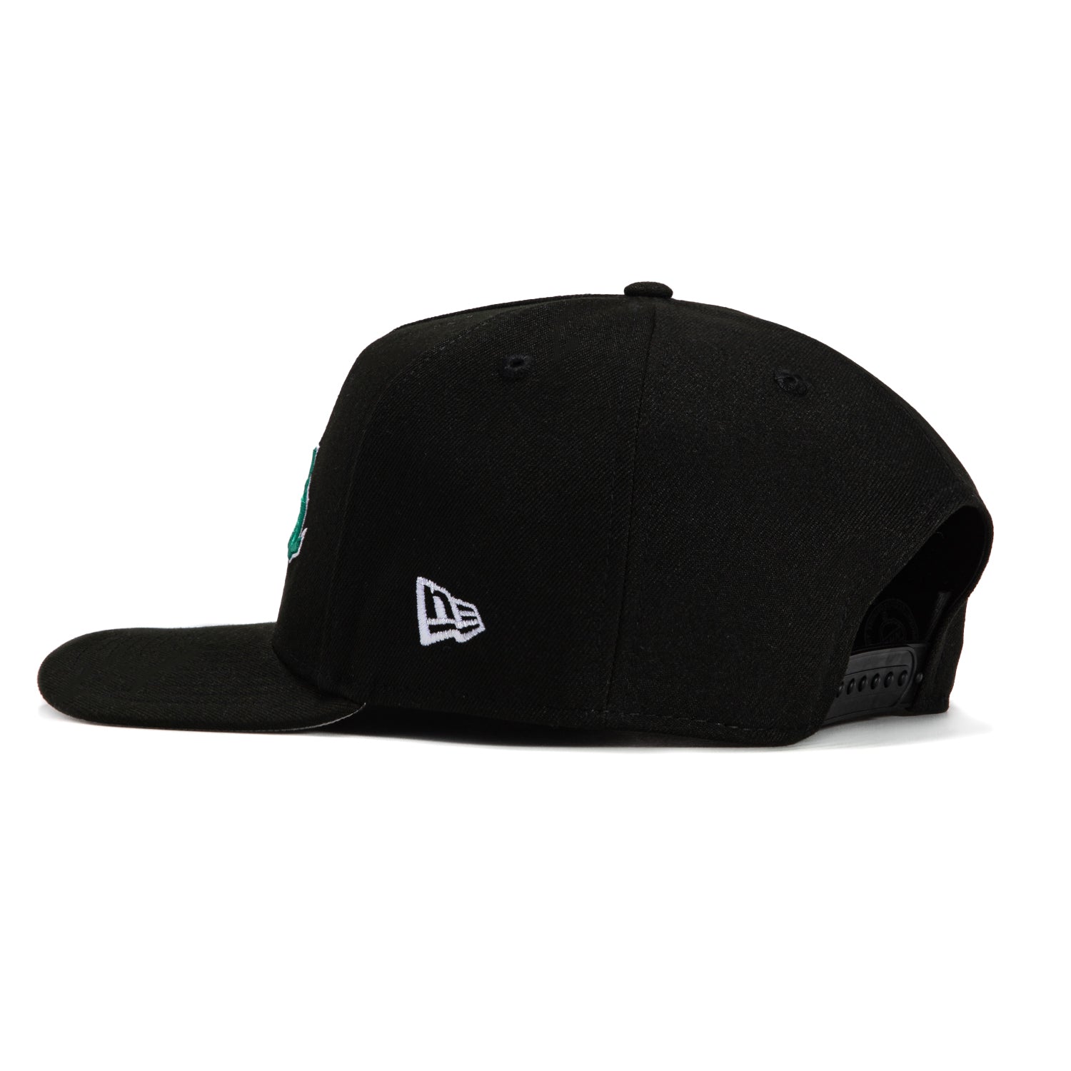 New Era 9Fifty A-Frame Anaheim Ducks Logo Patch Snapback Script Hat - Black, Teal