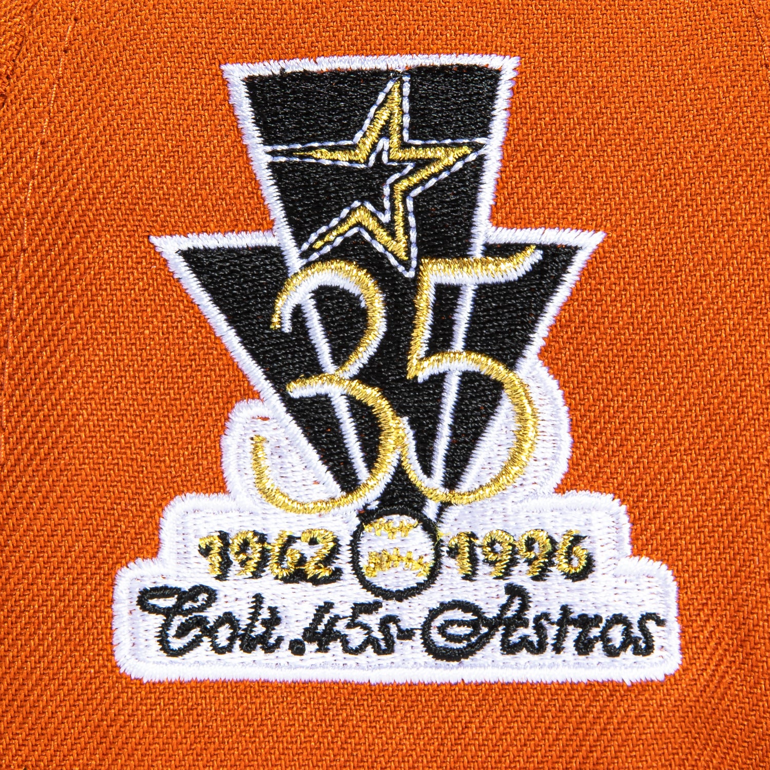 New Era 59Fifty Barbershop Houston Astros 35th Anniversary Patch Hat - Burnt Orange, Brown