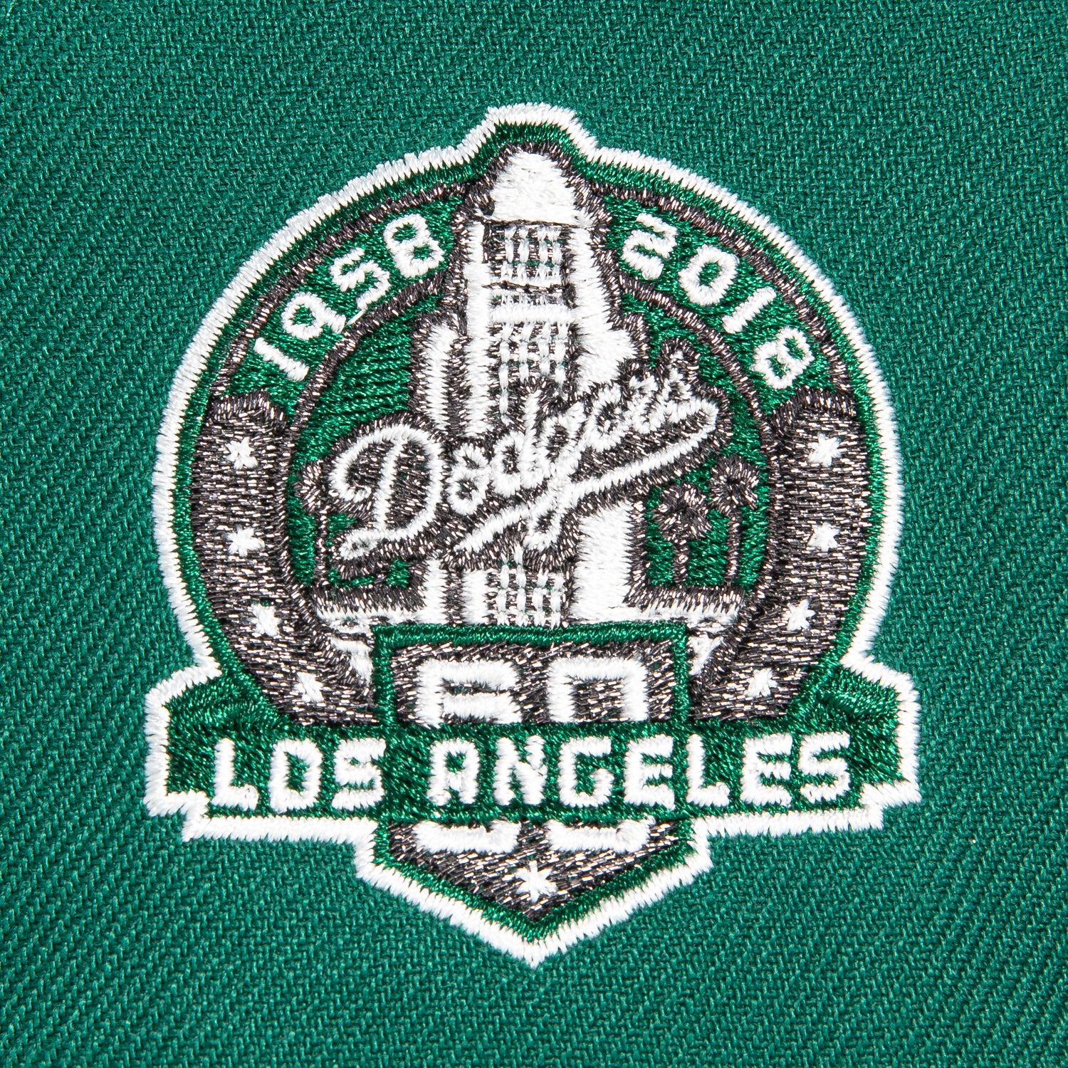 New Era 59Fifty Los Angeles Dodgers 60th Anniversary Patch Upside Down Hat - Green, Black, White