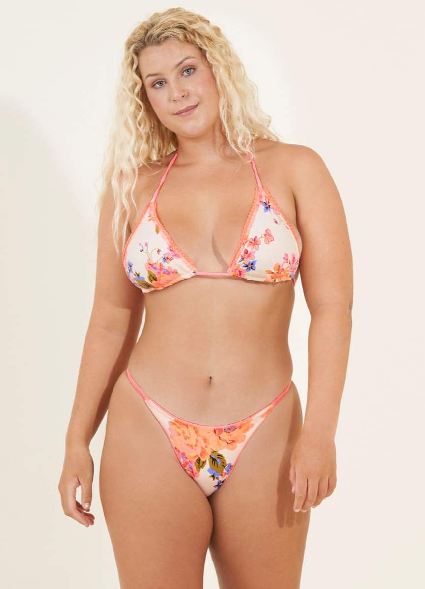 Maaji Coral Peony Balmy Sliding Triangle Bikini Top