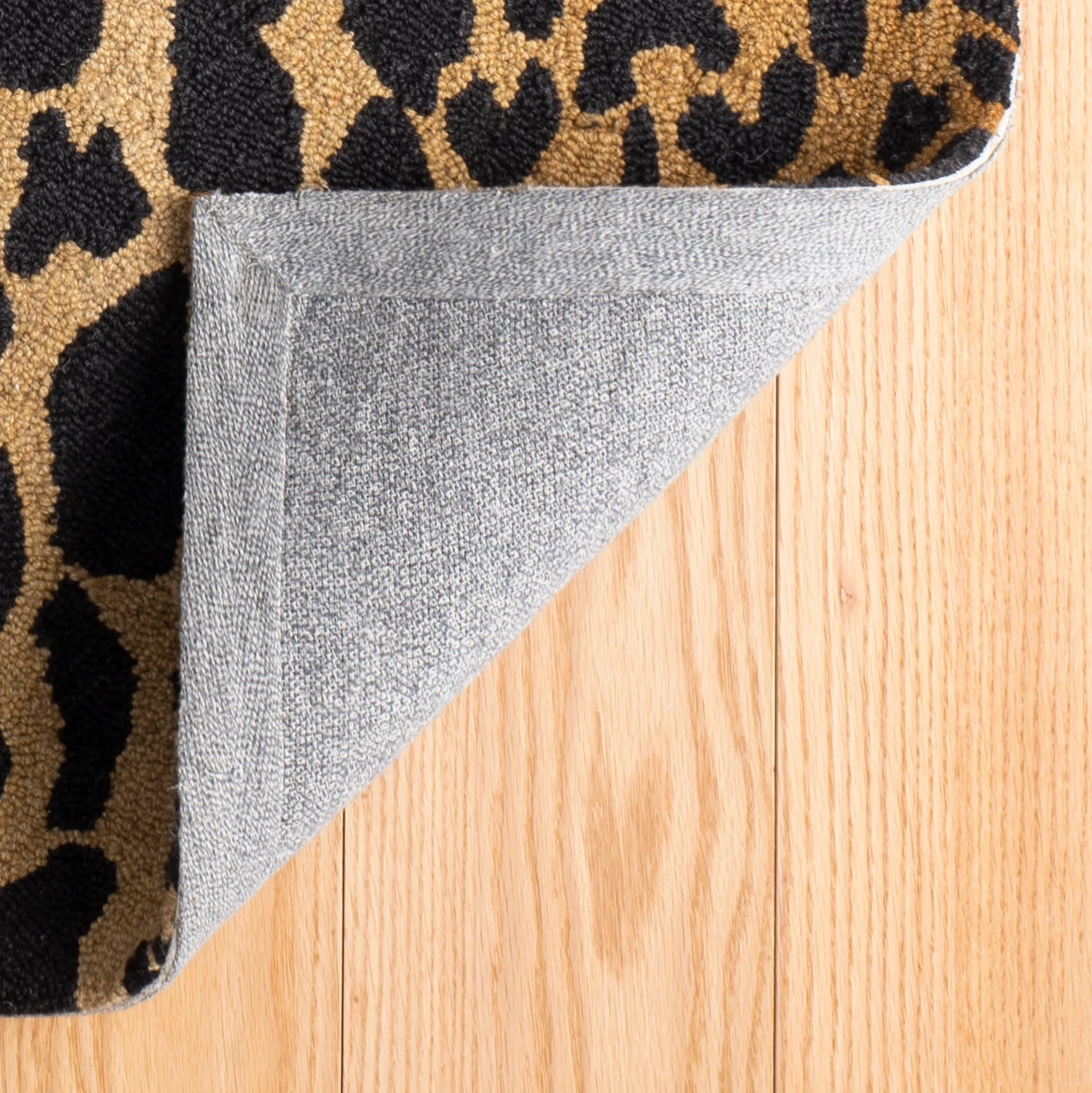 Leopard Hand Micro Hooked Wool Rug