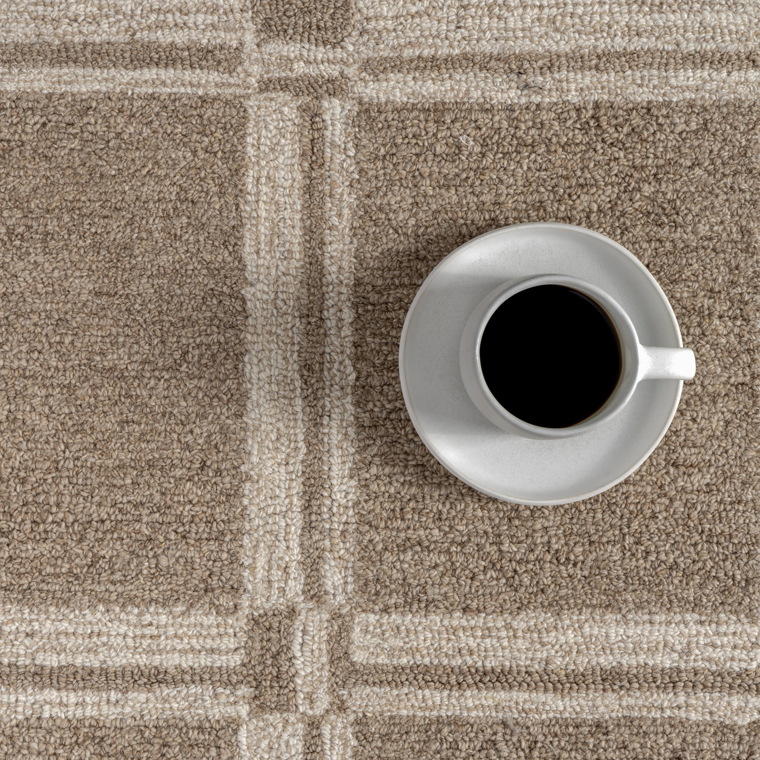 Marlowe Geometric Wool Rug | Beige