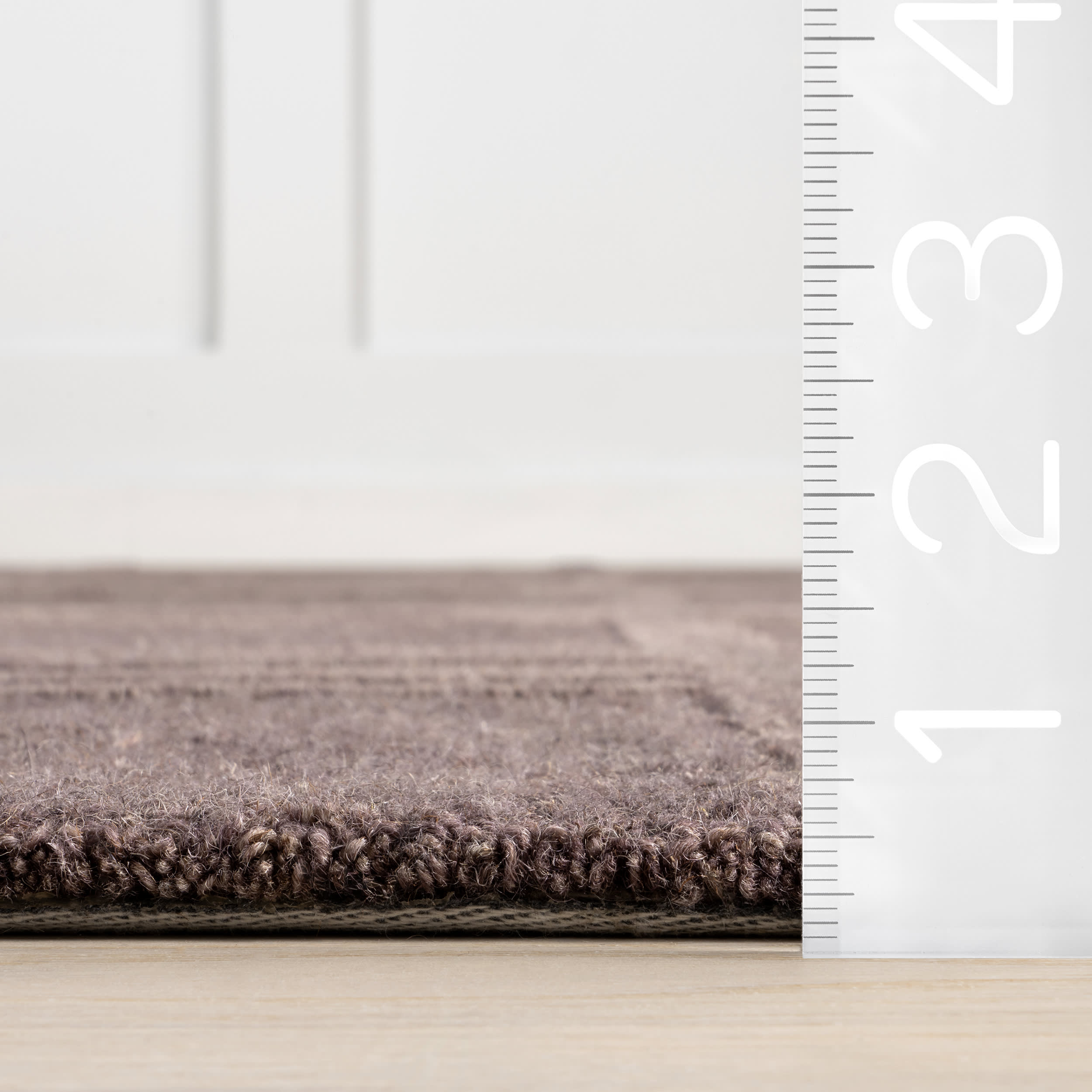 Mallory Checked Wool Rug | Dark Brown